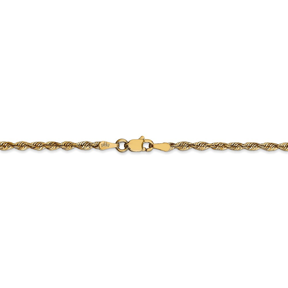 Sophia Jewelers 14K Gold Diamond-Cut Rope Chain Necklace Elegant and Lightweight
