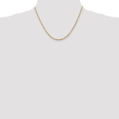 Sophia Jewelers 14K Gold Diamond-Cut Rope Chain Necklace Elegant and Lightweight