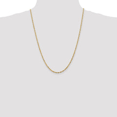 Sophia Jewelers 14K Gold Diamond-Cut Rope Chain Necklace Elegant and Lightweight
