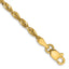 14K 8 inch 2.5mm Extra Light Diamond-cut Rope with Lobster Clasp Chain