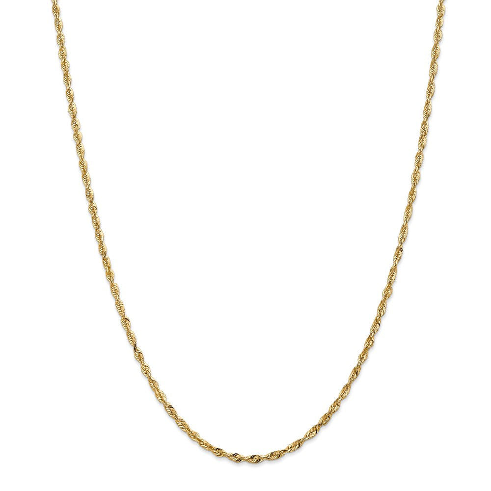 Sophia Jewelers 14K Gold Diamond-Cut Rope Chain Necklace Elegant and Lightweight