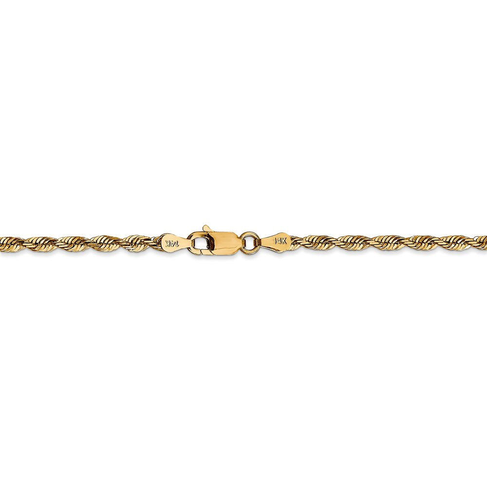 Sophia Jewelers 14K Gold Extra-Light Diamond-Cut Rope Necklace