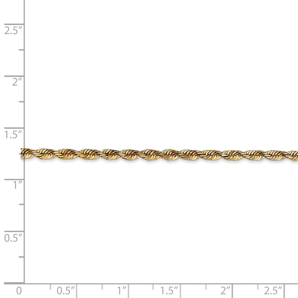 14K 2.75mm D/C Extra-Light Rope Chain