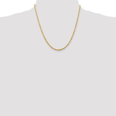 Sophia Jewelers 14K Gold Extra-Light Diamond-Cut Rope Necklace