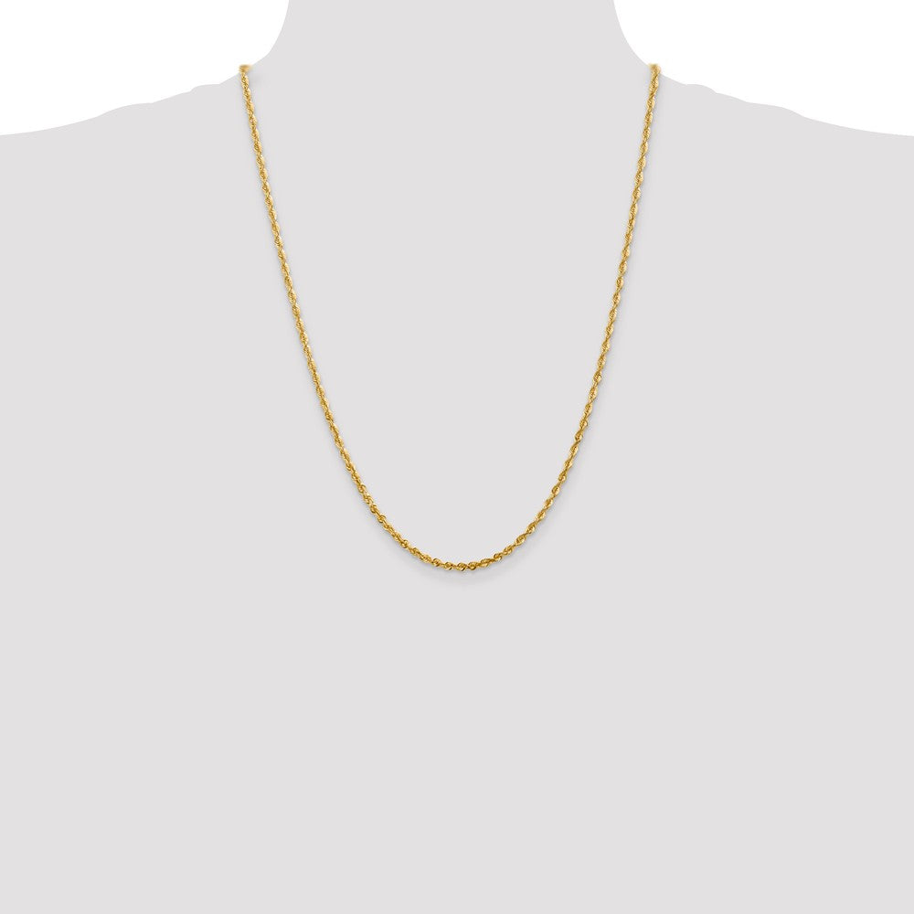 Sophia Jewelers 14K Gold Extra-Light Diamond-Cut Rope Necklace