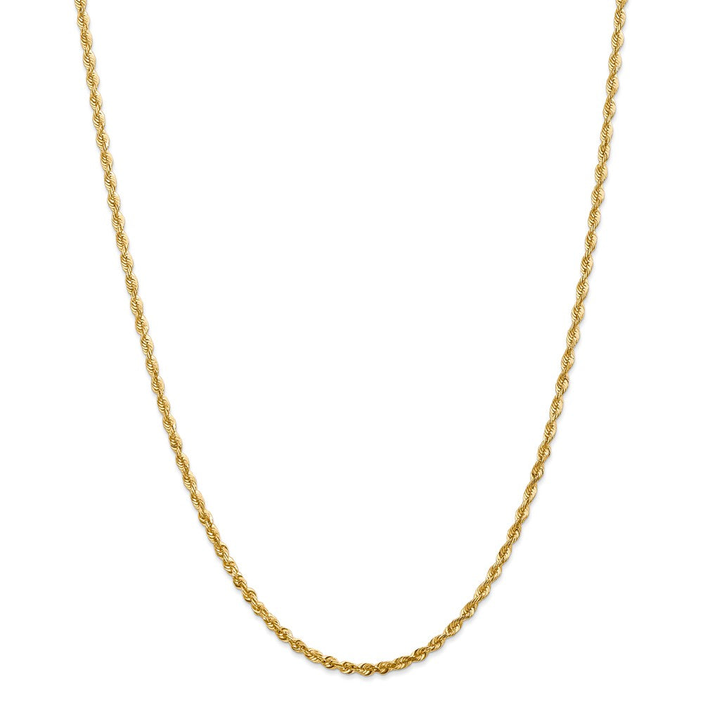 Sophia Jewelers 14K Gold Extra-Light Diamond-Cut Rope Necklace