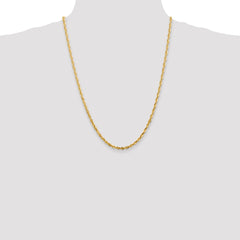 Sophia Jewelers 14K Gold Rope Necklace with Diamond-Cut 18" Lightweight Design