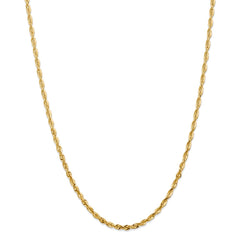 Sophia Jewelers 14K Gold Rope Necklace with Diamond-Cut 18" Lightweight Design