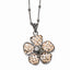 Leslie's Sterling Silver Ruthenium and Rose-tone 18k Flash Necklace