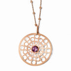 Sophia Jewelers Sterling Silver & Rose-tone Amethyst Necklace Elegant & Gift Ready