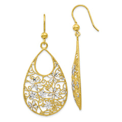 Sterling Silver Gold-tone 18K Flash-plated D/C Earrings