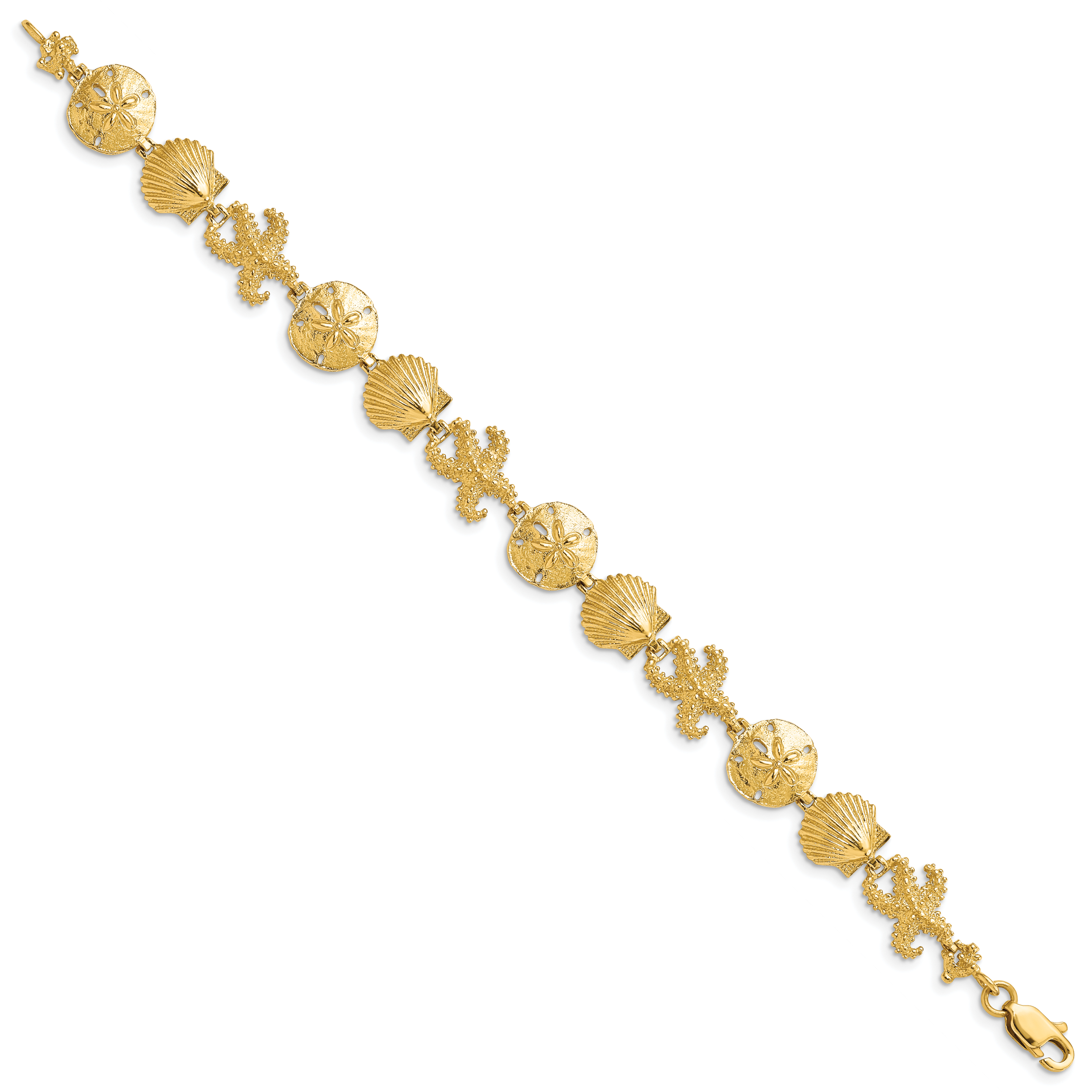 14k Seashell Theme Bracelet Secondary image