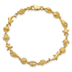 14k Seashell Theme Bracelet