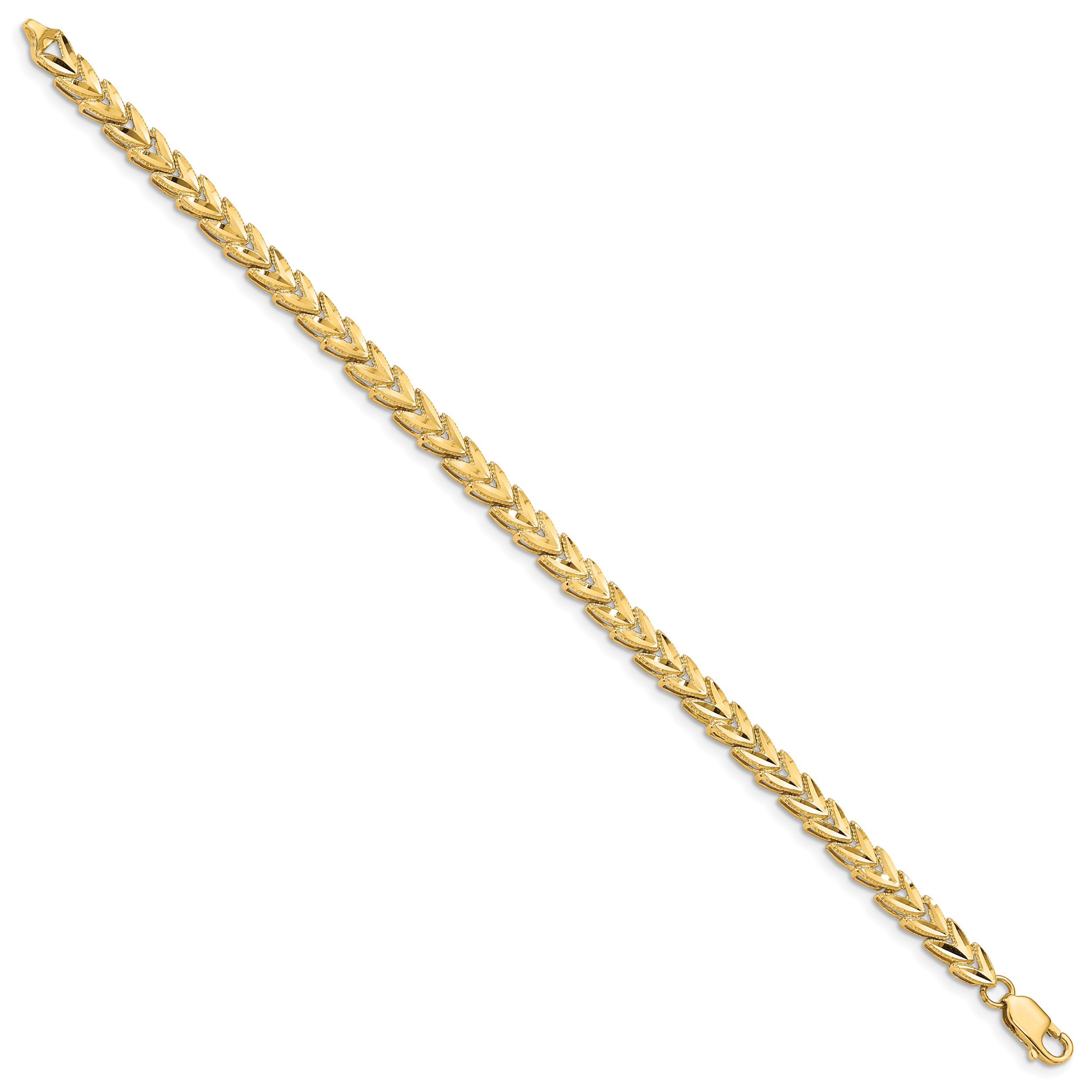14K Diamond Cut Bracelet Secondary image