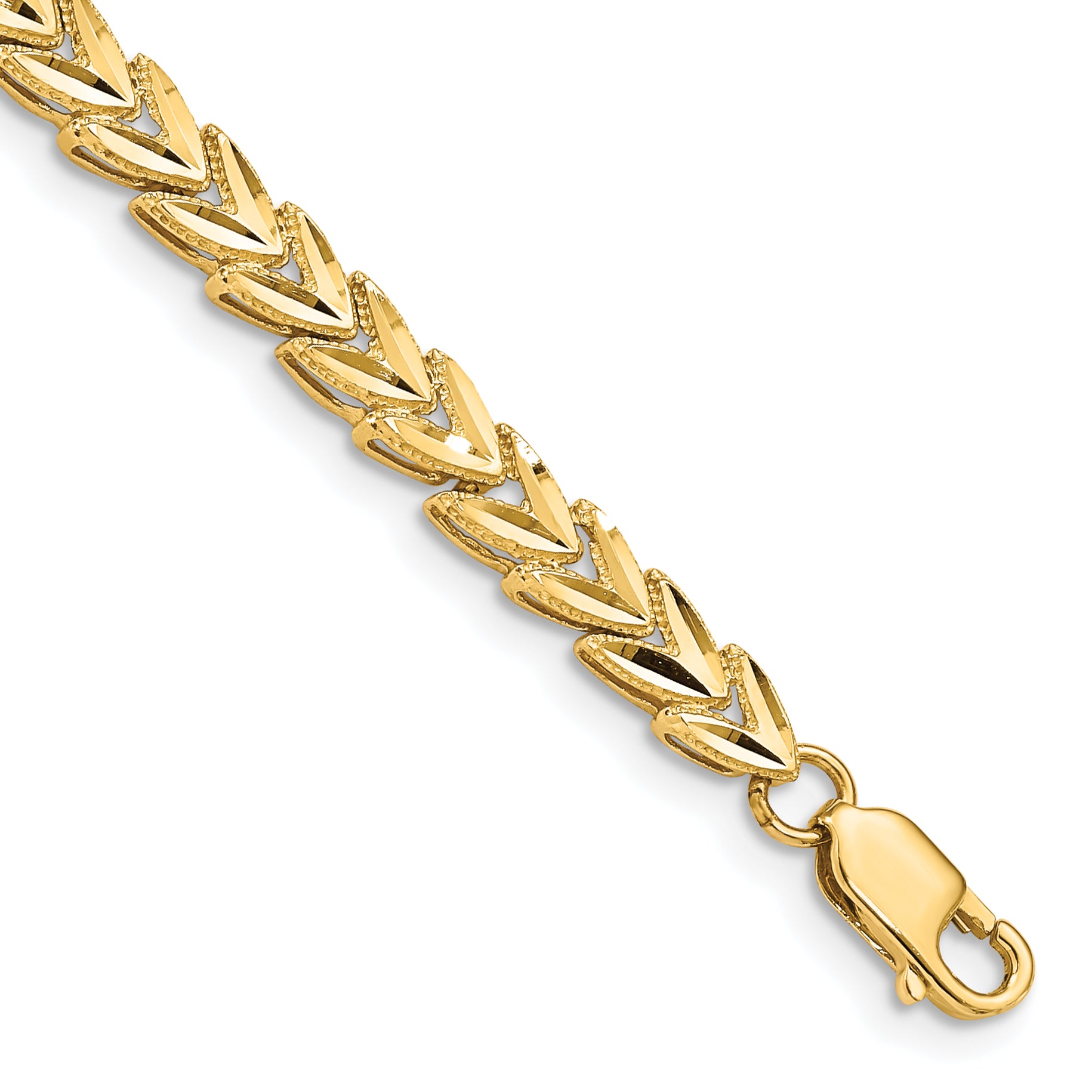 14K Diamond Cut Bracelet Main image