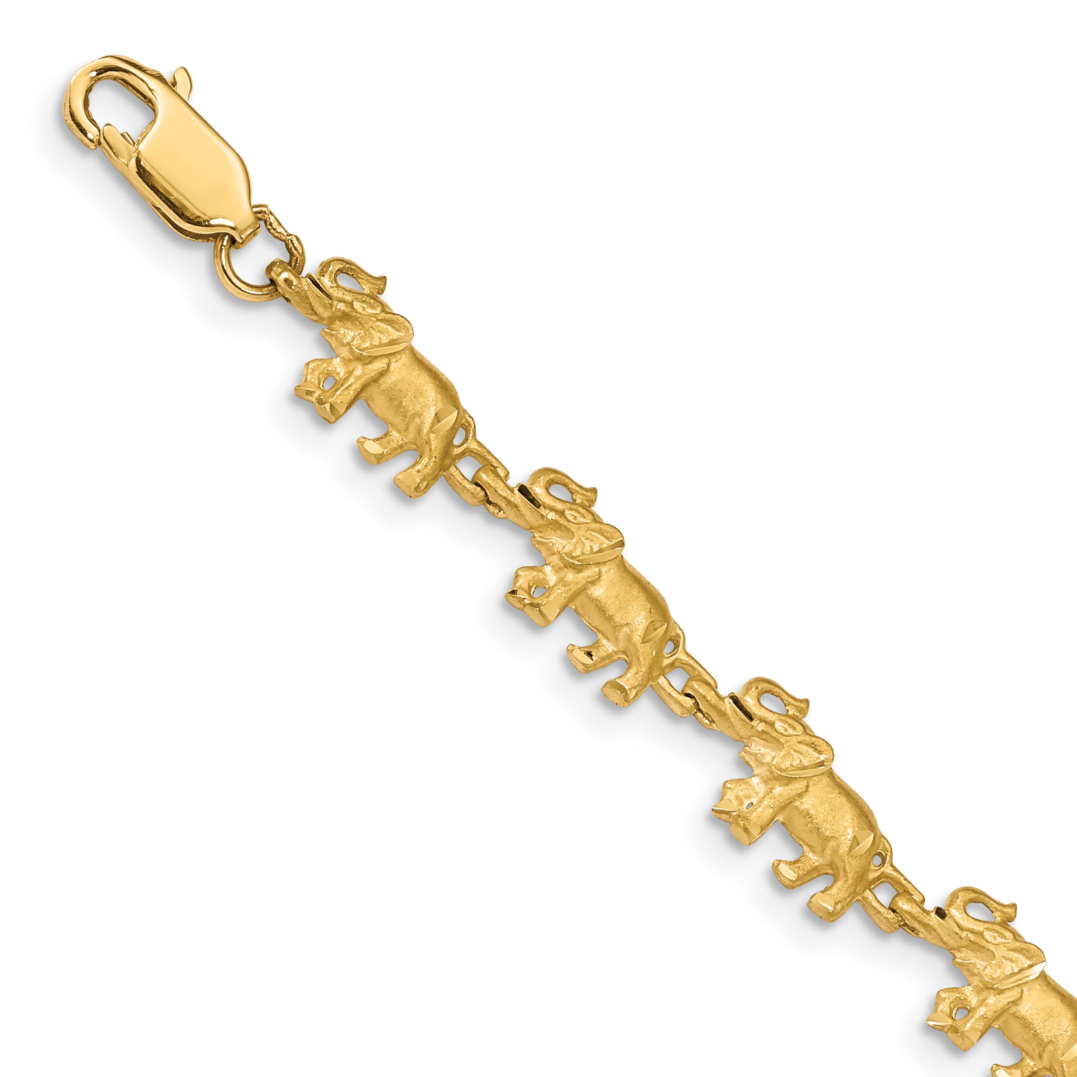 14K Elephant Bracelet Main image