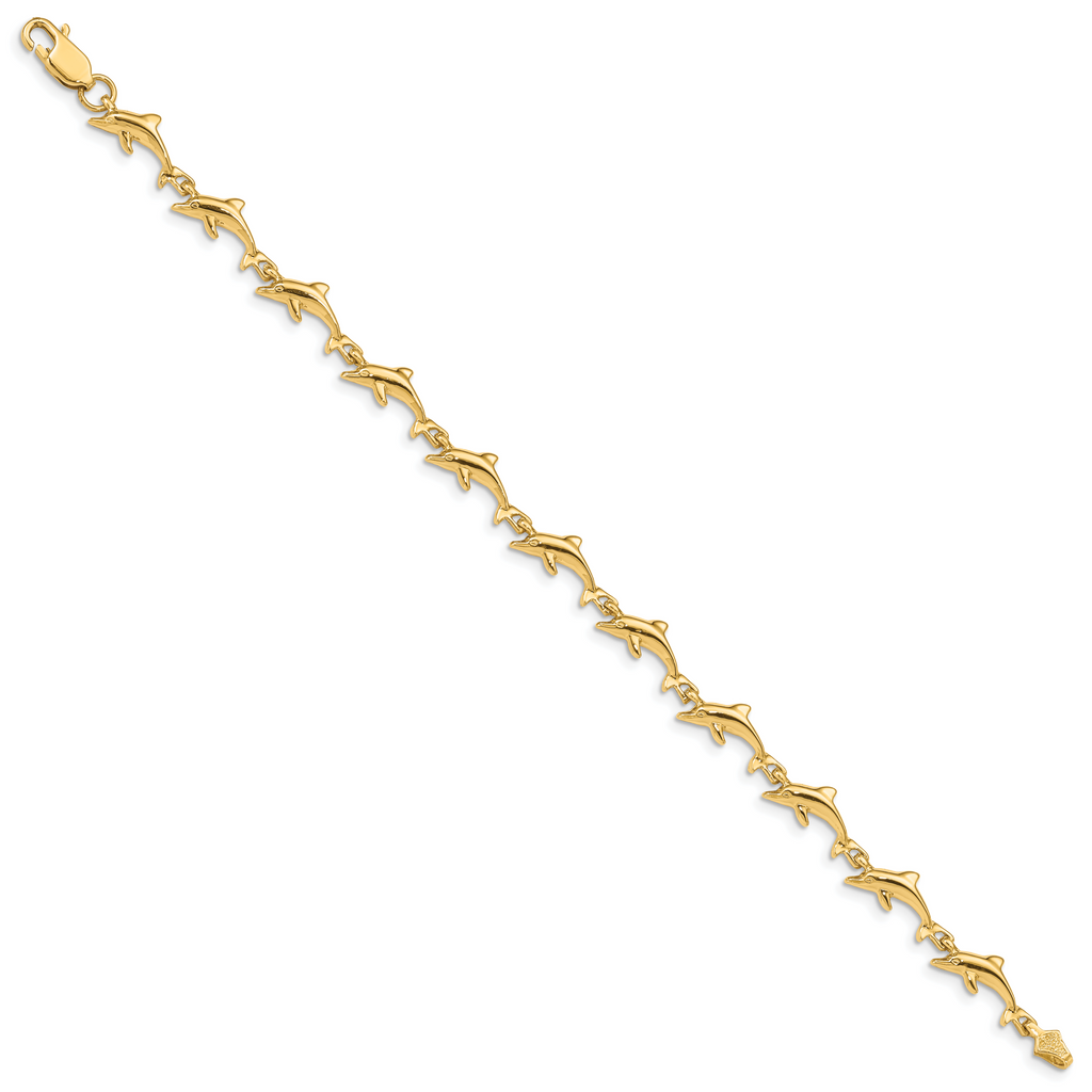 14K Dolphin Bracelet