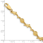 14K Dolphin and Shell Bracelet