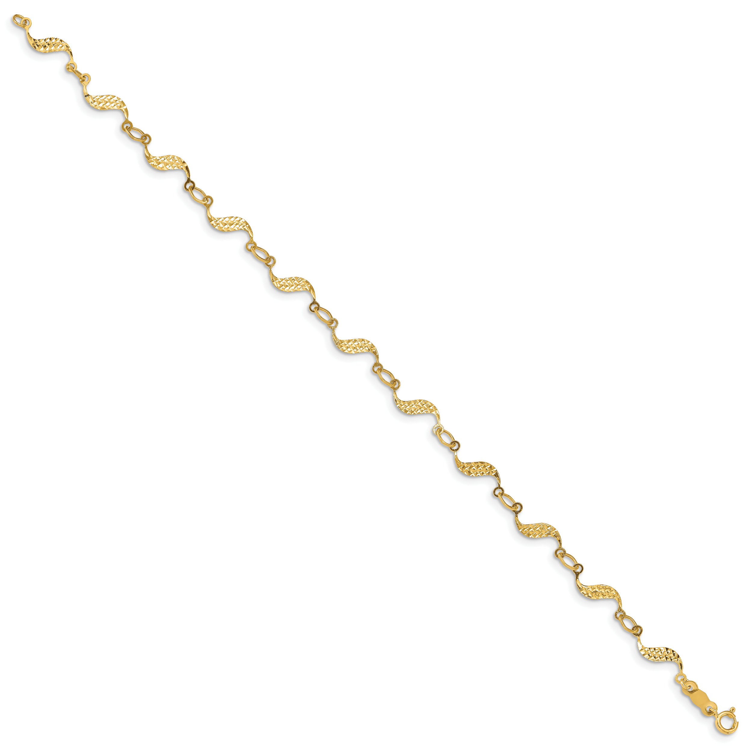 14k Diamond-cut Bracelet Secondary image