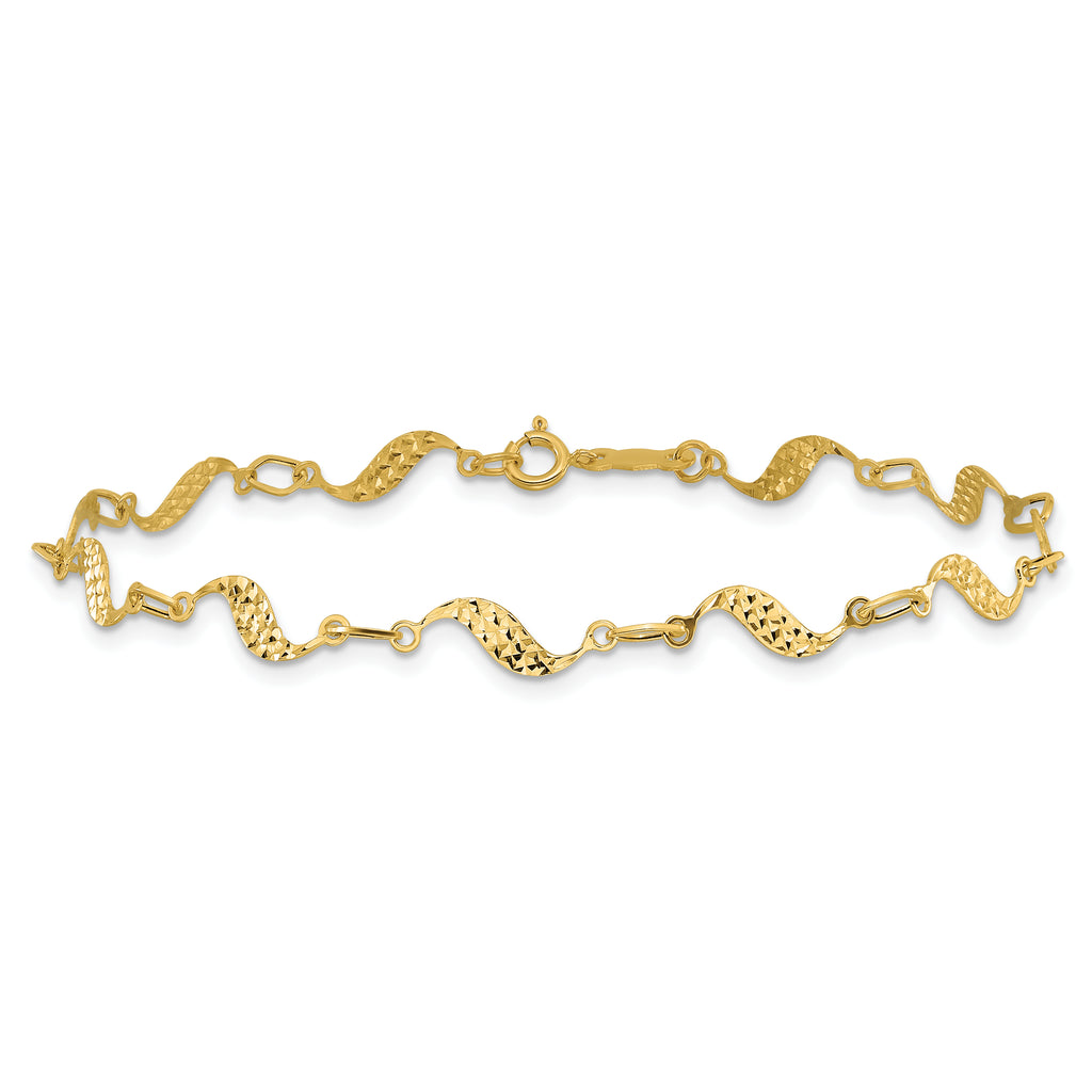 14k Diamond-cut Bracelet