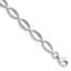 14k White Gold Polished Oval Link Bracelet