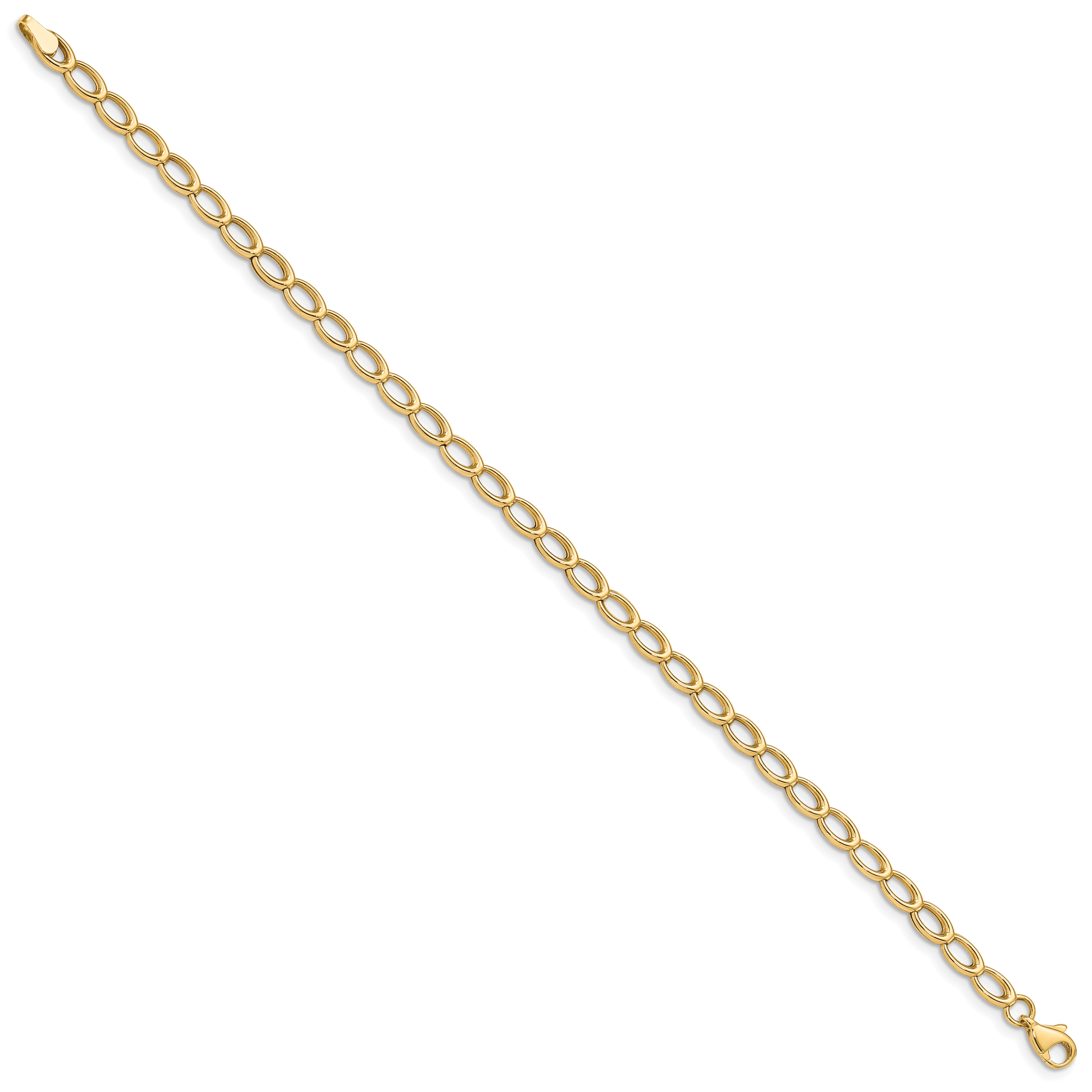14K Gold Polished Open Link Bracelet Secondary image