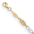 14K Two-Tone Polished Infinity Symbol 7.5in Bracelet