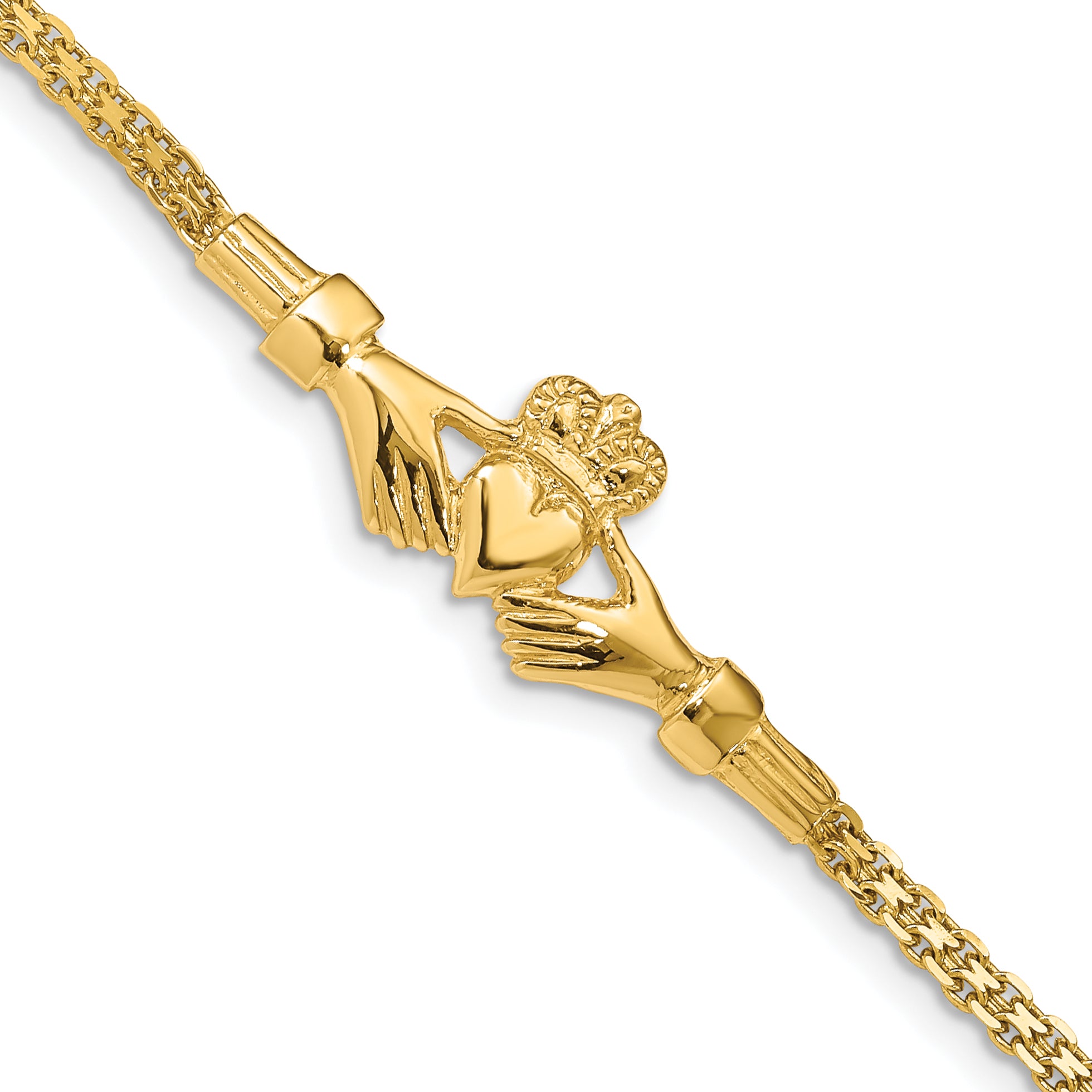 14K Polished Claddagh Bracelet Main image