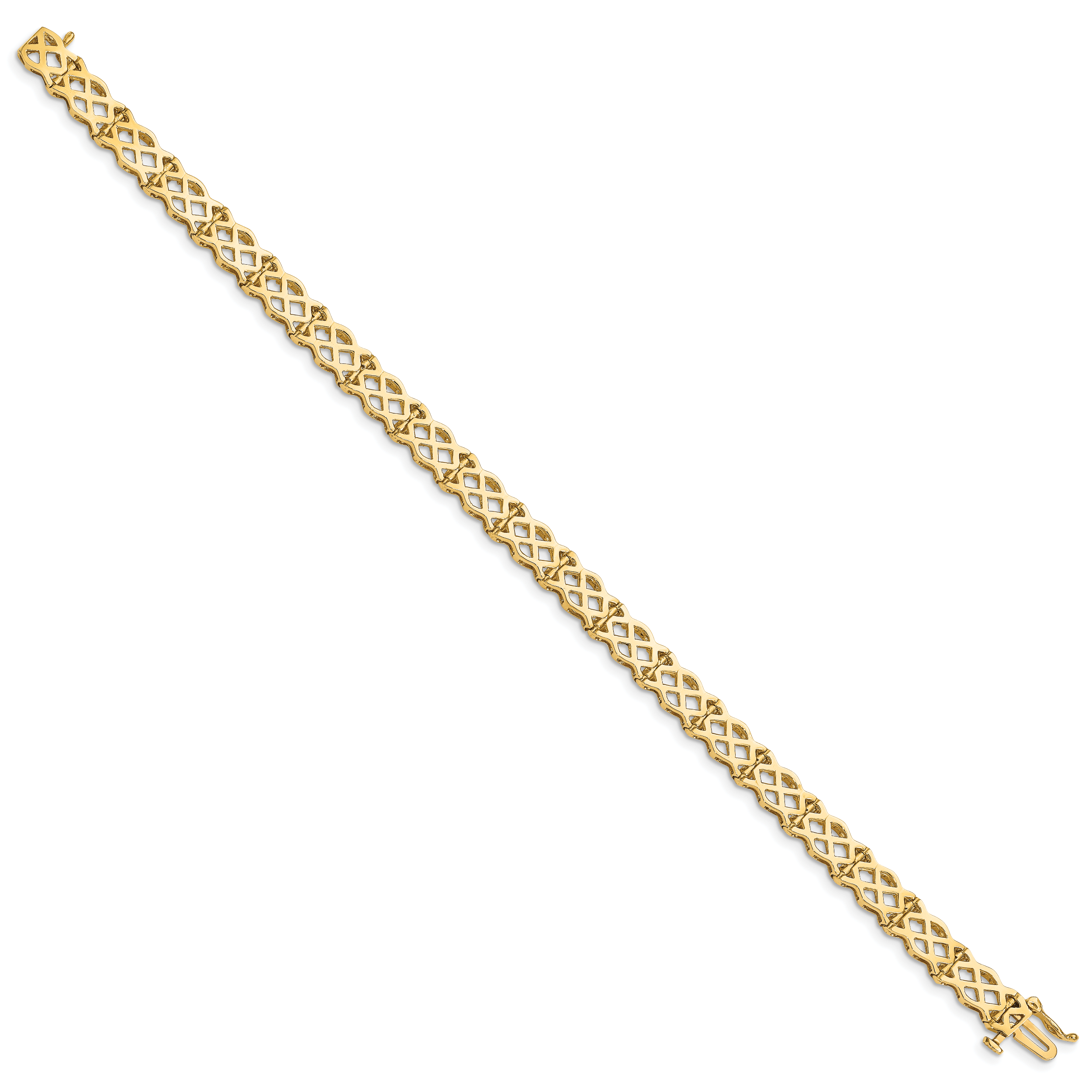 14K Polished Criss Cross Bracelet Secondary image
