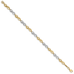 14K Two-tone Infinity Symbol Bracelet