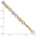 14K Two-tone Infinity Symbol Bracelet