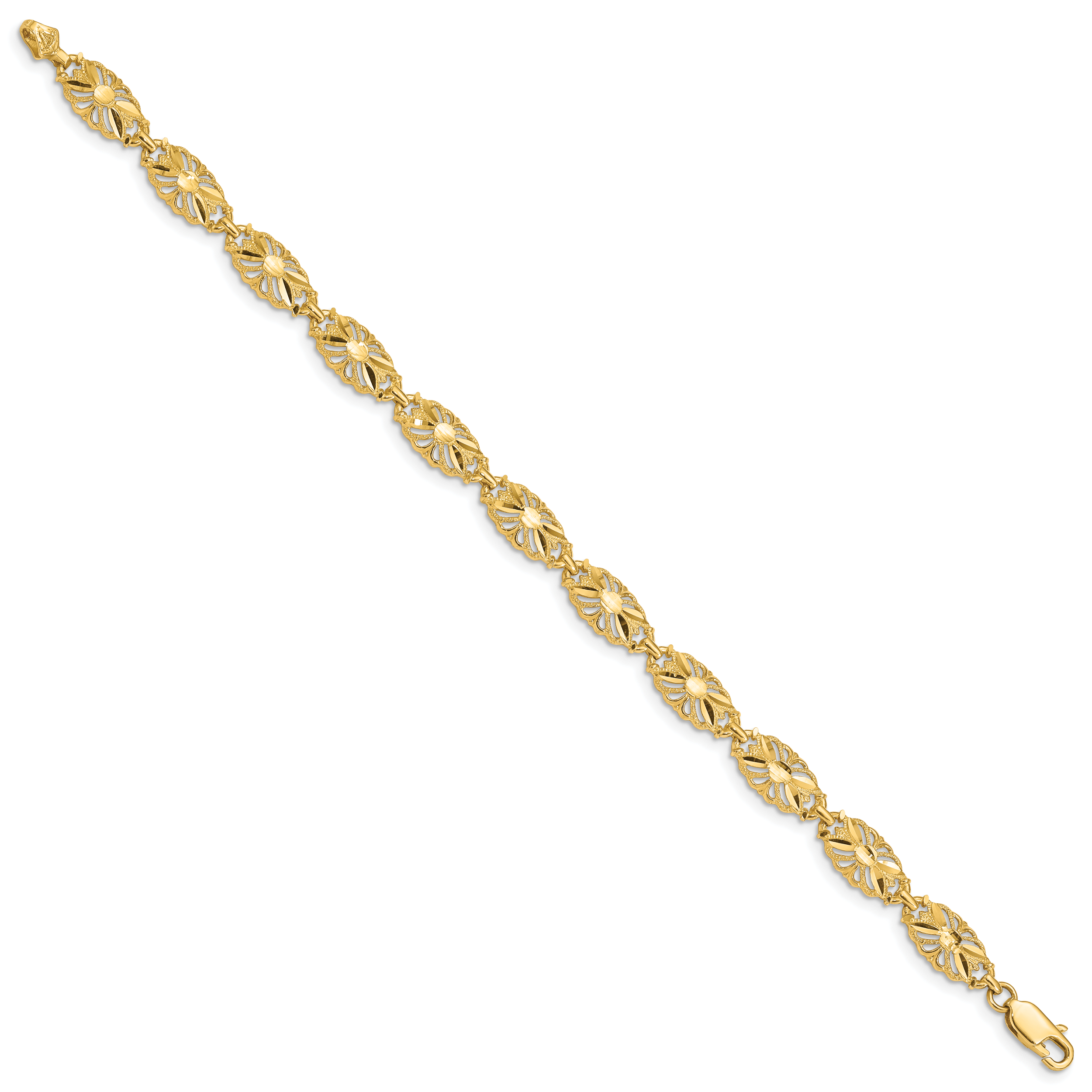 14K Diamond-Cut Bracelet Secondary image