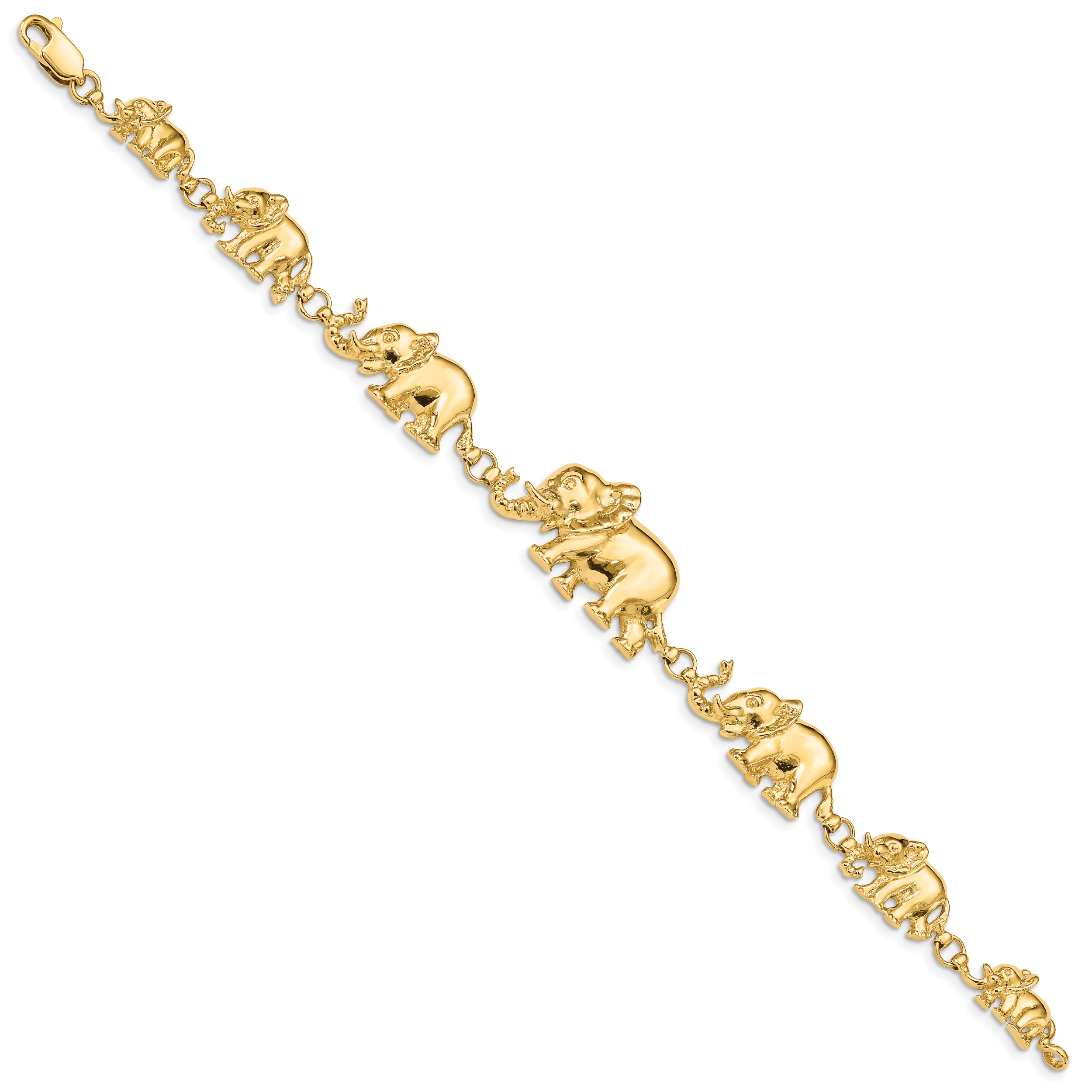 14k Graduated Elephant Bracelet Secondary image
