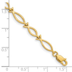 14k 5mm Religious Icthus (Fish) Bracelet