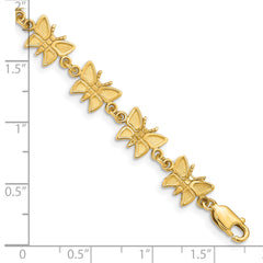 14k Butterfly Bracelet - 7