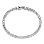 Sterling Rhodium-plated Weaved Silver Bangle
