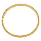 14k 4/16 Florentine Engraved Hinged Bangle Bracelet