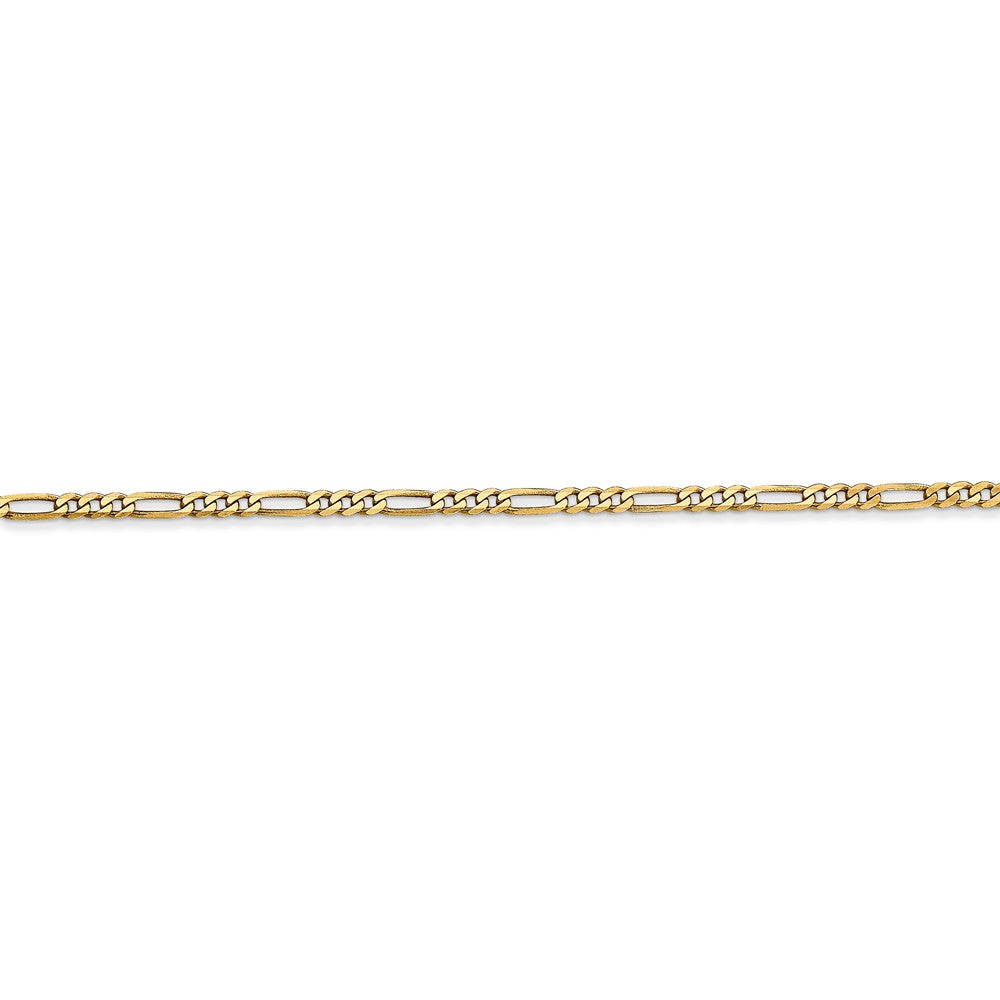 14K Gold Sapphire Figaro Chain Necklace with Pendant Elegant and Solid