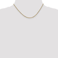 14K Gold Sapphire Figaro Chain Necklace with Pendant Elegant and Solid
