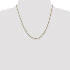 14K Gold Sapphire Figaro Chain Necklace with Pendant Elegant and Solid