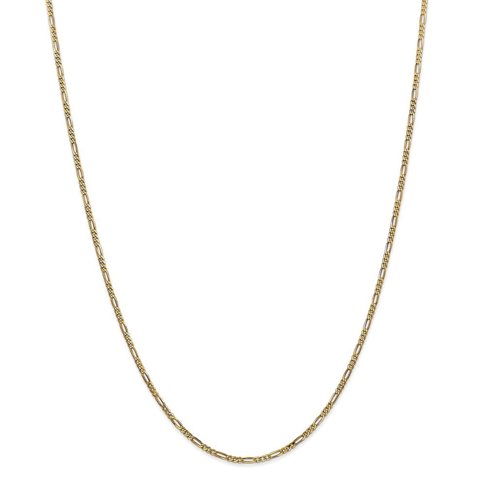 14K Gold Sapphire Figaro Chain Necklace with Pendant Elegant and Solid