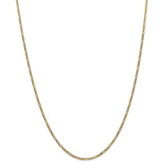 14K Gold Sapphire Figaro Chain Necklace with Pendant Elegant and Solid