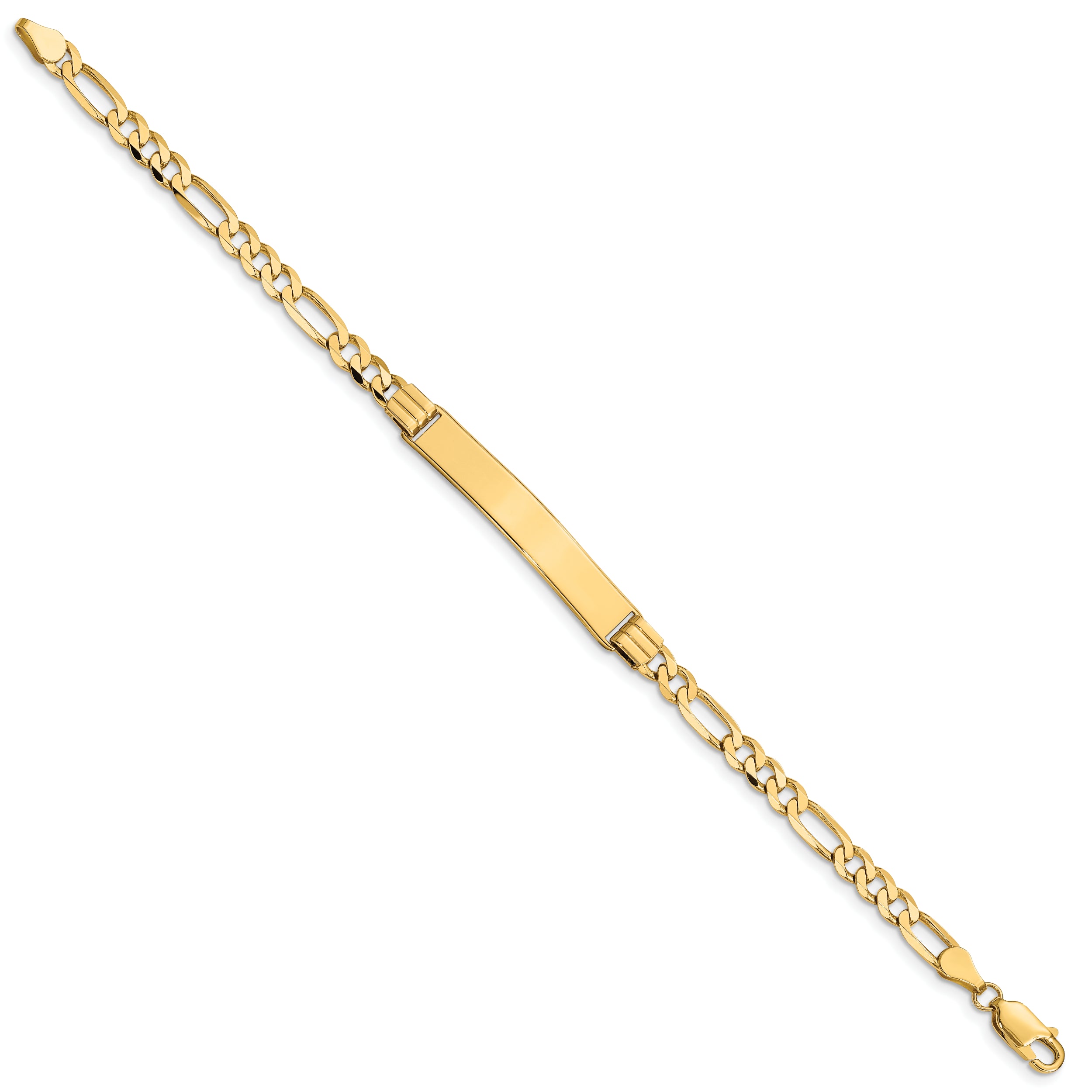 14k Figaro ID Bracelet