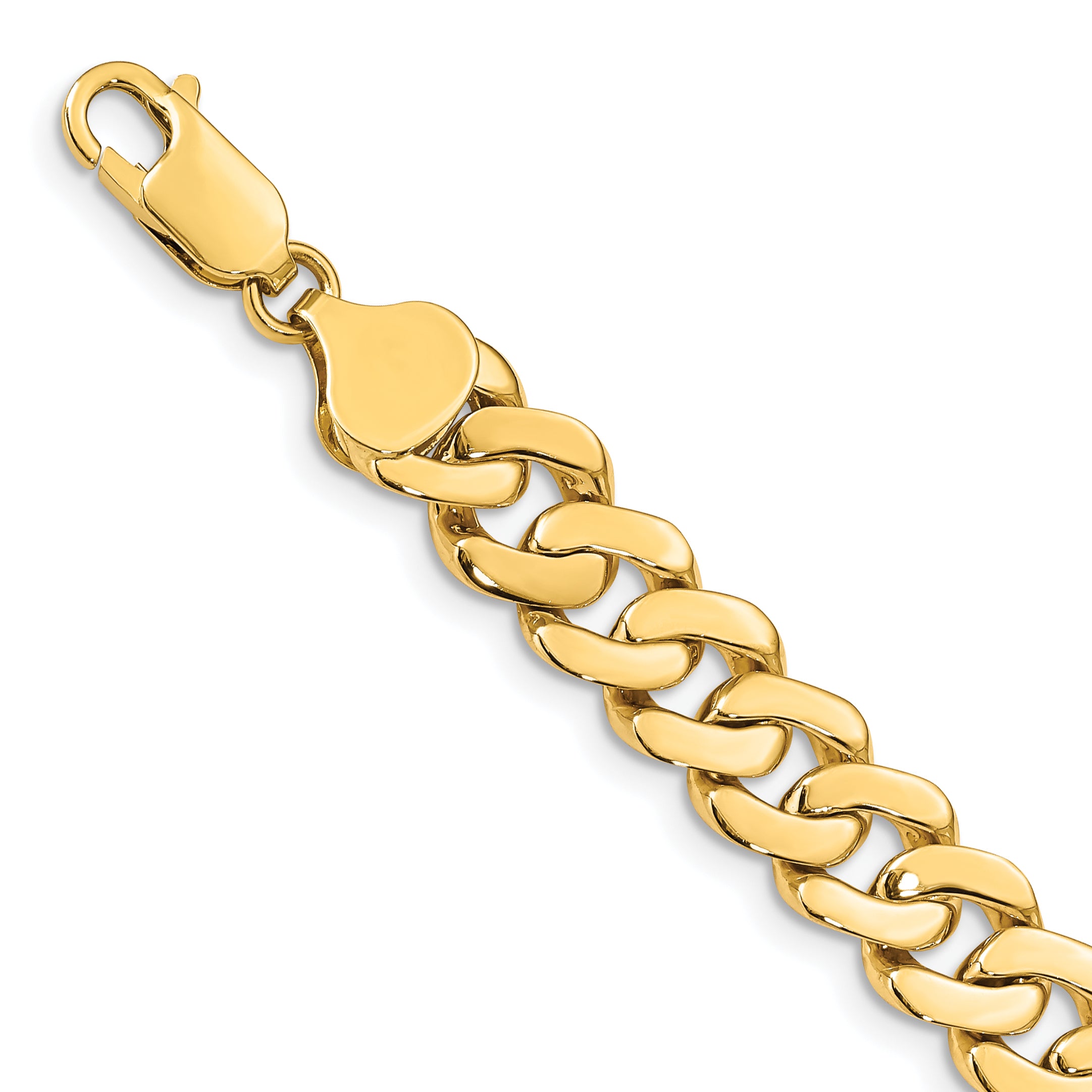 14k 8.5mm Solid Hand-Polished Fancy Link Bracelet Main image
