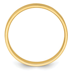 14k Yellow Gold 3mm Lightweight Flat Wedding Band Size 4 - 4