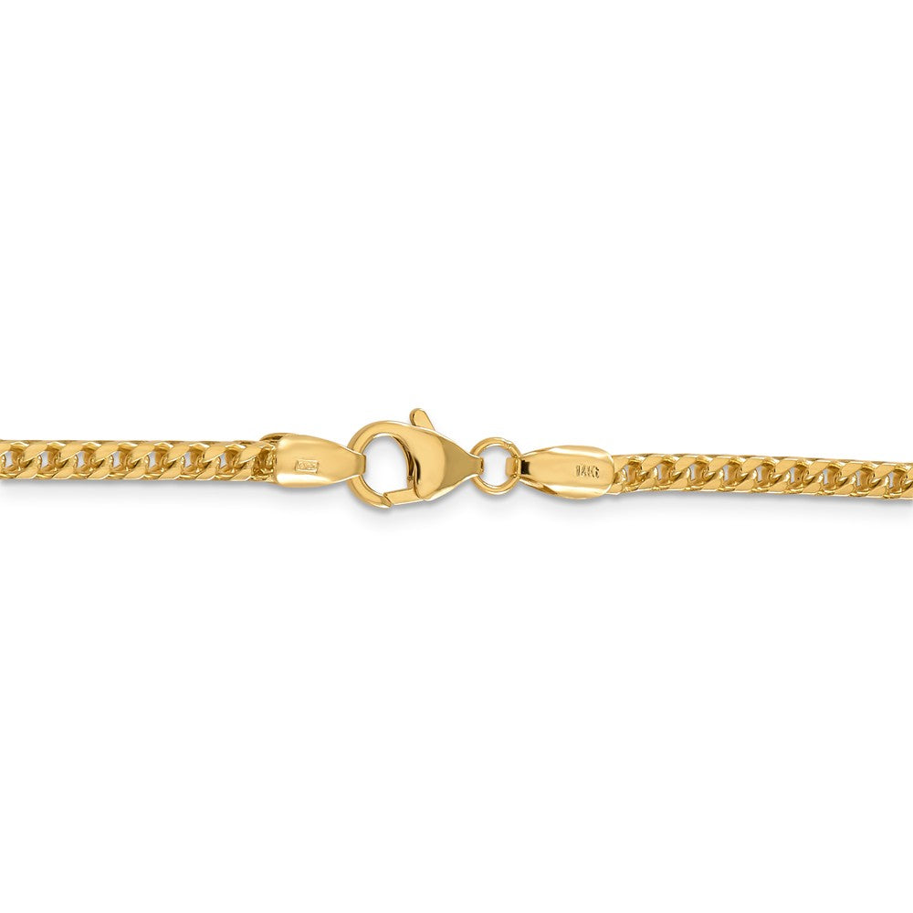 Sophia Jewelers 14K Gold 3mm Franco Chain Necklace - Handcrafted Elegance