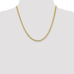 Sophia Jewelers 14K Gold 3mm Franco Chain Necklace - Handcrafted Elegance