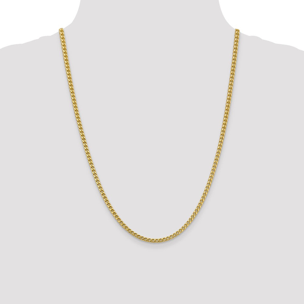 Sophia Jewelers 14K Gold 3mm Franco Chain Necklace - Handcrafted Elegance