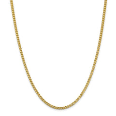 Sophia Jewelers 14K Gold 3mm Franco Chain Necklace - Handcrafted Elegance