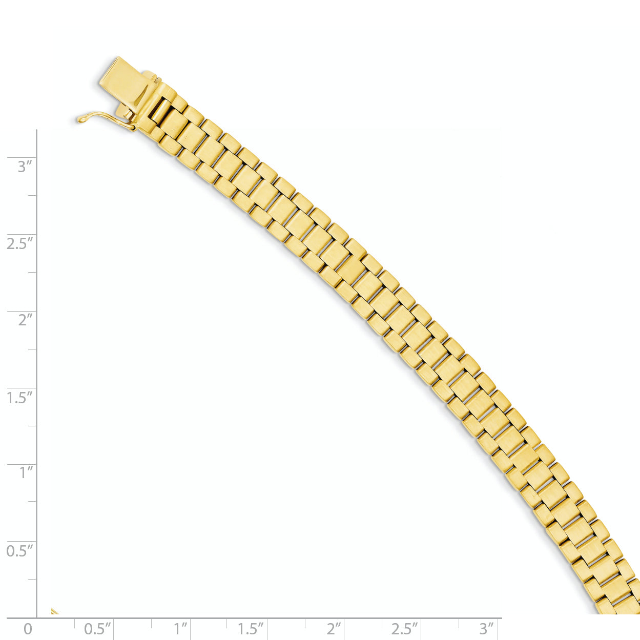 14K Men's Satin and Polished 8in Link Bracelet Secondary image